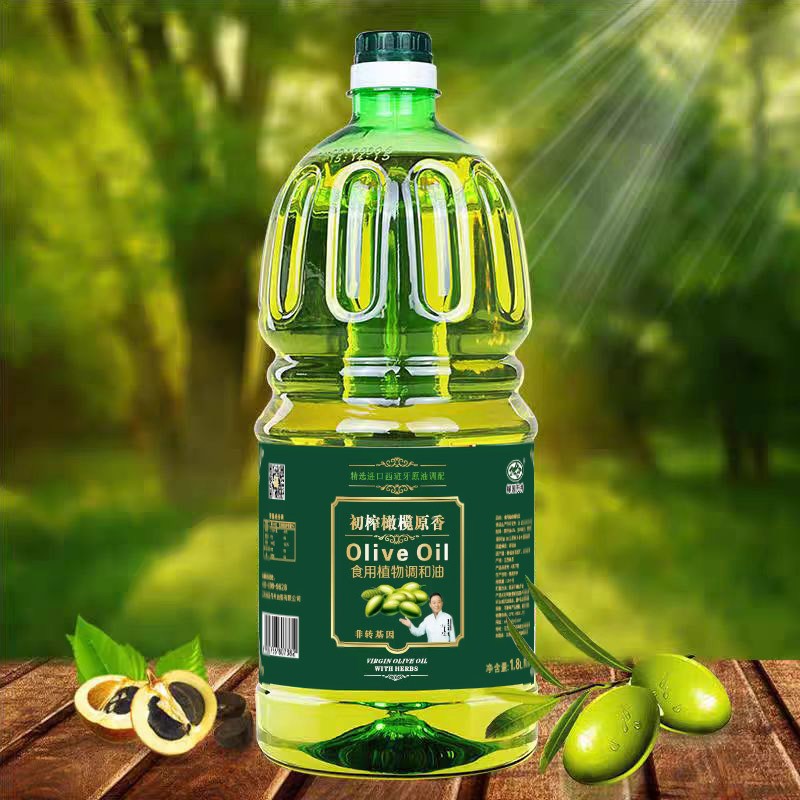 钱柜qg777 初榨橄榄原香食用植物协调油 1.8L